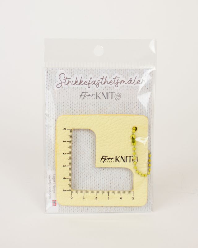 Fjør knit - Strikkefasthetsmåler